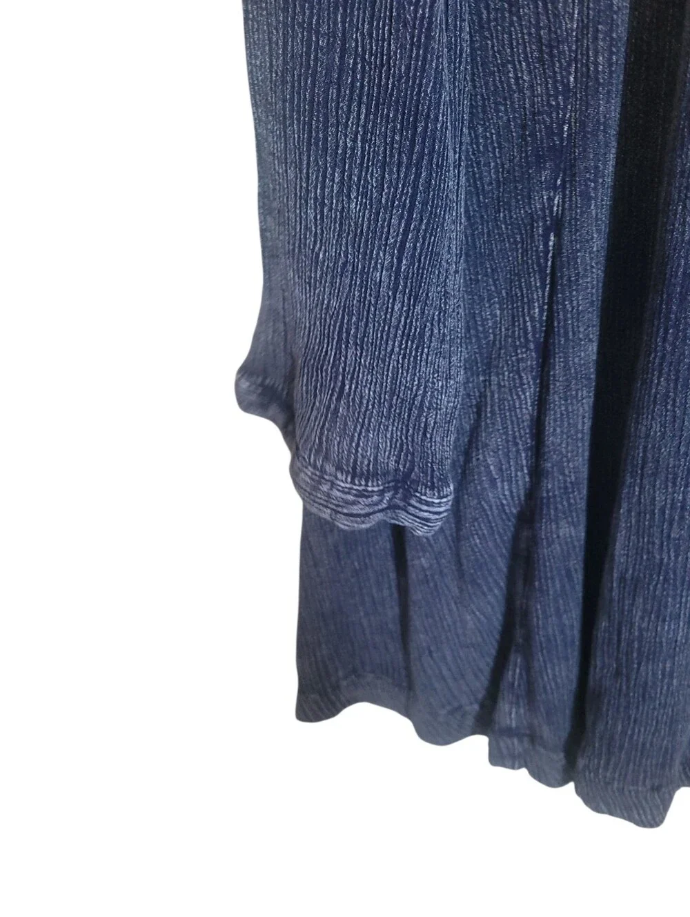 Free People Spin Me Indigo Oversized Tunic Shirt Dress Boho Lagenlook Size Small